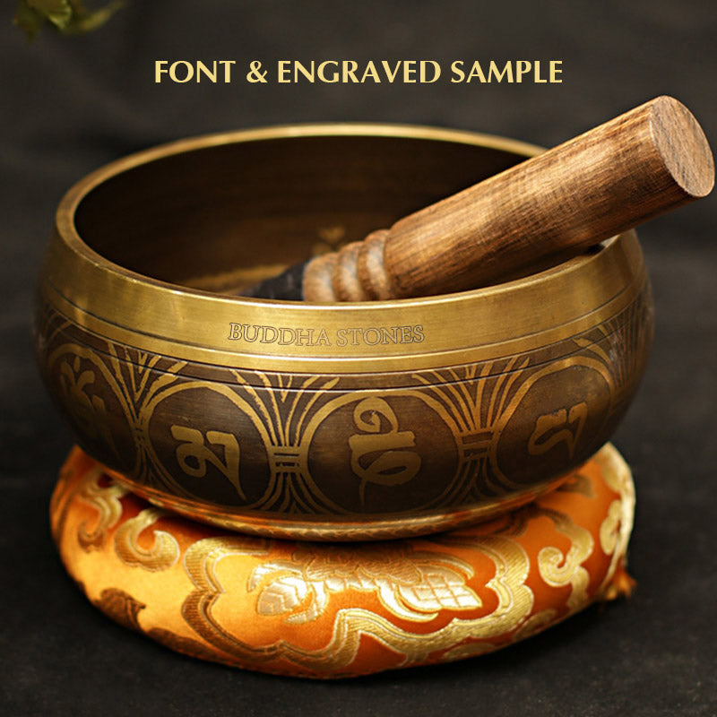 Nimara Ritual Tibetan Meditation Sound Bowl Handcrafted for Healing and Mindfulness Support Protection Singing Bowl Set