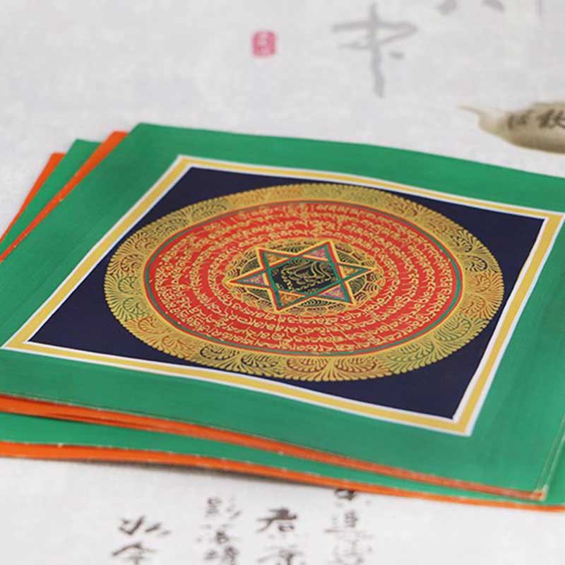 Nimara Ritual Tibetan Handmade Thangka Painting Spiritual Blessing Blind Box Random Color Pattern