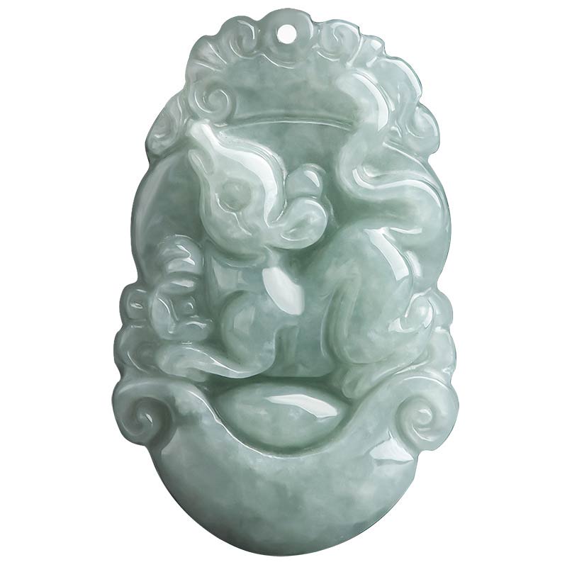 Nimara Ritual Natural Jade 12 Chinese Zodiac Sucess Pendant Necklace