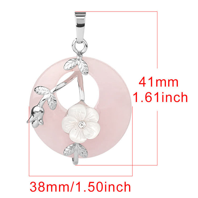 Nimara Ritual Various Crystal Amethyst Green Aventurine Flower Healing Necklace Pendant