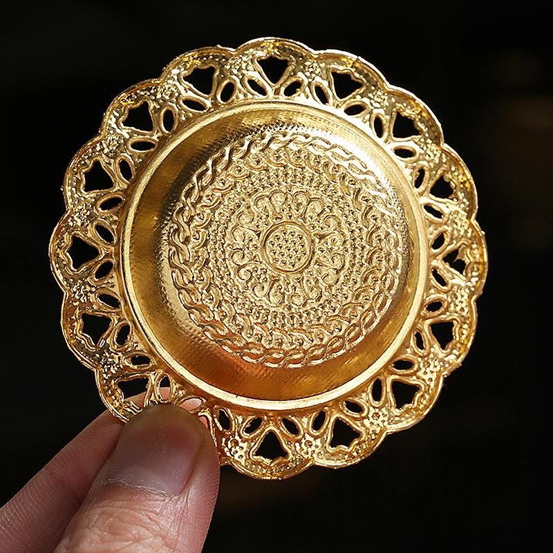 Nimara Ritual Gold Gourd Star Feather Spiritual Meditation Mini Alloy Metal Incense Burner