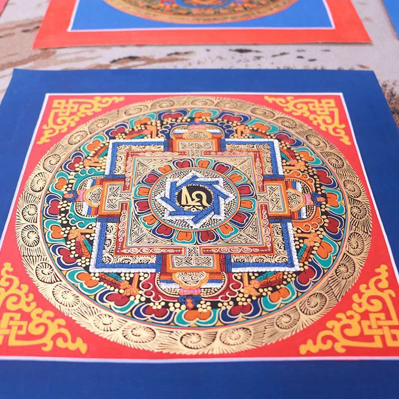 Nimara Ritual Tibetan Handmade Thangka Painting Blessing Thangka Blind Box Random Color Pattern