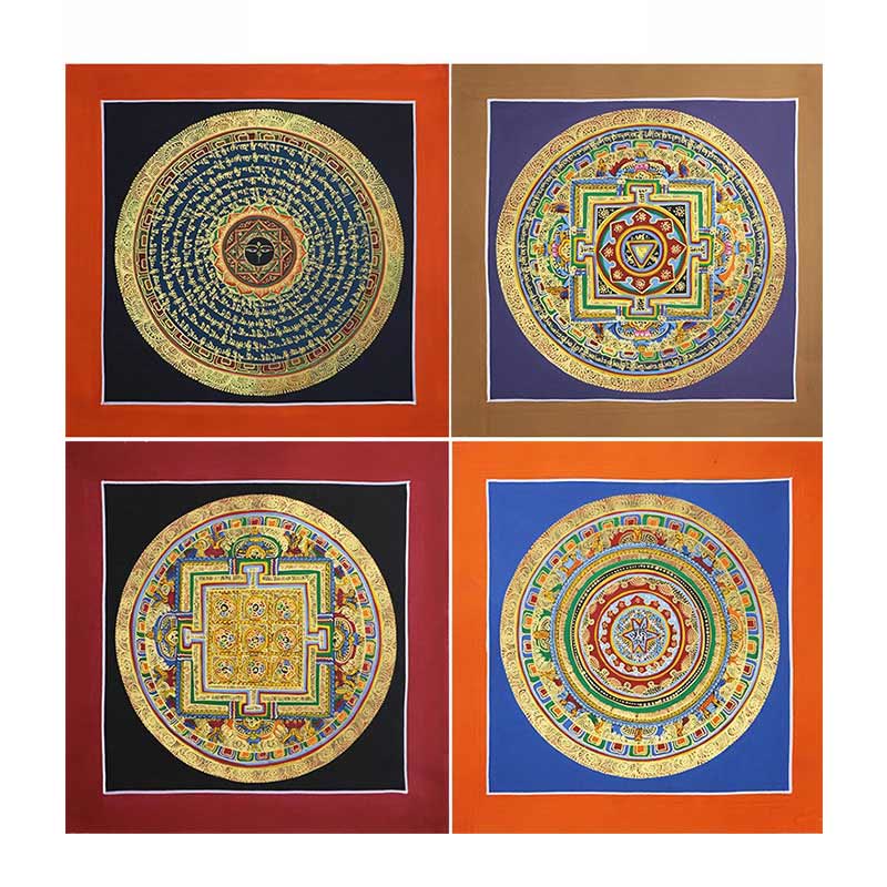 Nimara Ritual Tibetan Handmade Thangka Painting Spiritual Blessing Blind Box Random Color Pattern