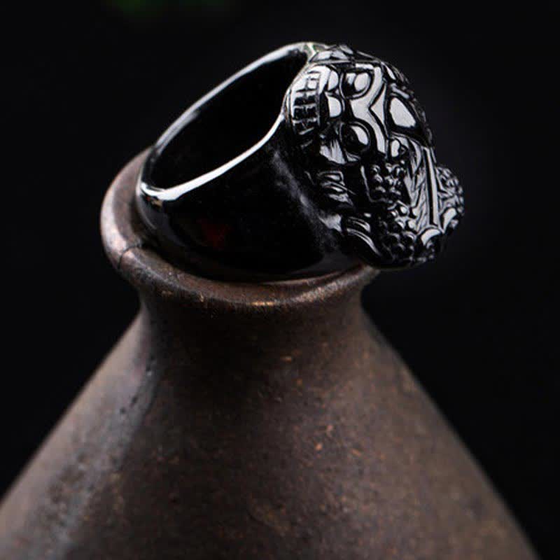 Nimara Ritual FengShui PiXiu Black Obsidian Strength Ring