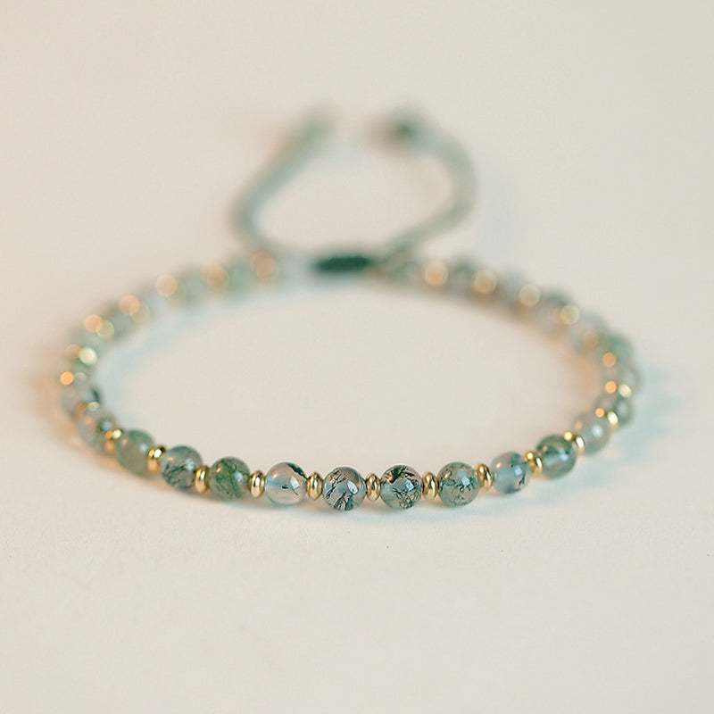 Nimara Ritual Moss Agate Lucky Balance Bracelet