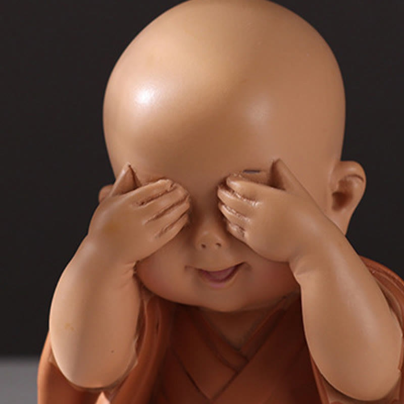 Nimara Ritual Small Mini Meditation Praying Monk Serenity Resin Home Decoration