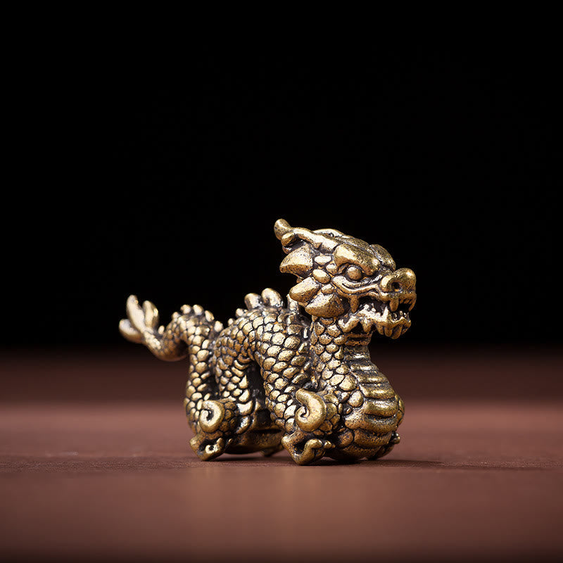 Nimara Ritual Year Of The Dragon Small Auspicious Brass Dragon Luck Success Home Decoration