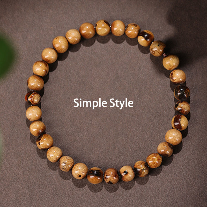 Nimara Ritual 925 Sterling Silver Natural Golden Sea Willow Zakiram Goddess of Wealth Lucky fortune Fu Character Success Bracelet