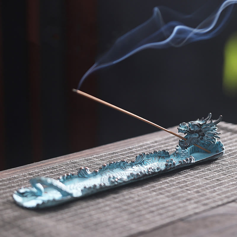 Nimara Ritual Auspicious Dragon Strength Alloy Incense Burner Decoration