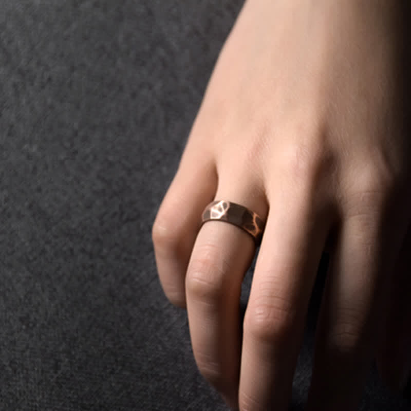 Nimara Ritual Tibetan Simple Design Copper Wealth Ring