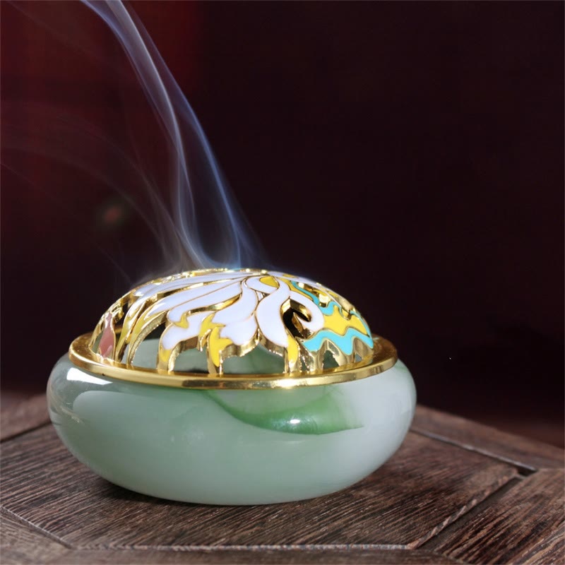 Nimara Ritual Nine Tailed Fox Liuli Crystal Healing Meditation Incense Burner