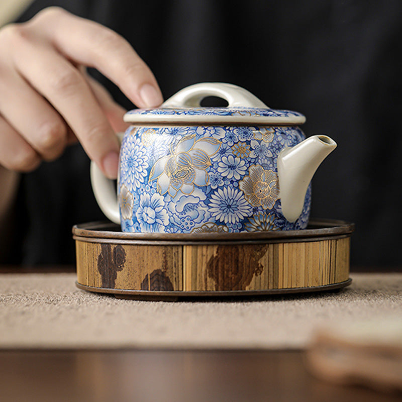 Nimara Ritual Lotus Chrysanthemum Plum Blossom Flower Teacup Kung Fu Tea Cup Teapot