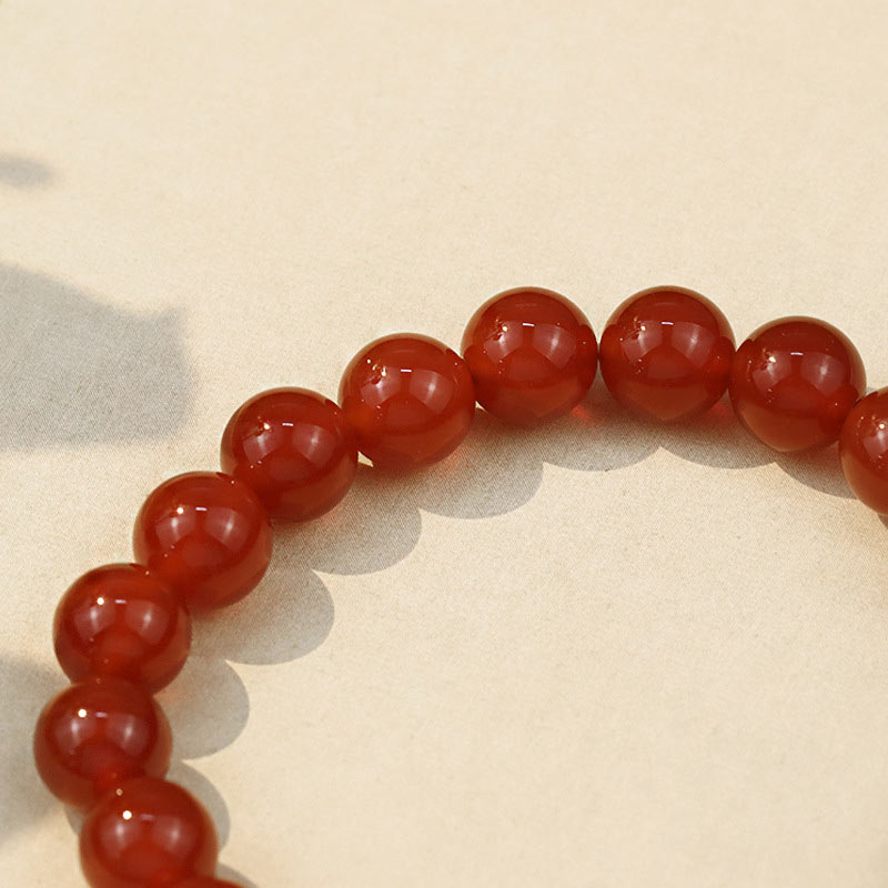 Nimara Ritual Natural Red Agate Buddha Success Bracelet