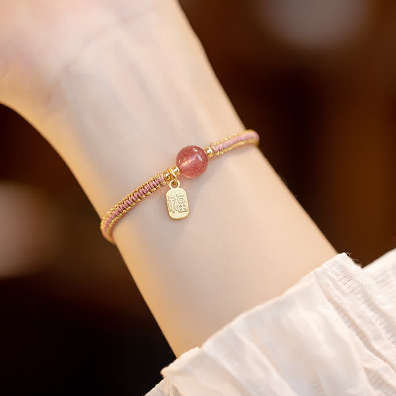 Nimara Ritual Red Agate Jade Lotus Confidence Calm String Bracelet