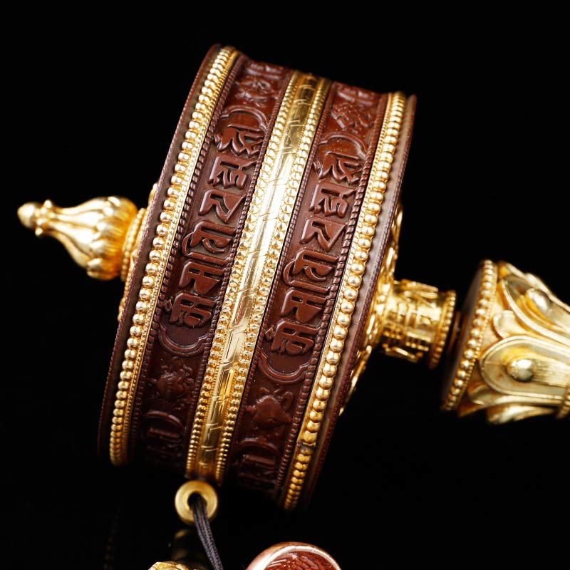 Nimara Ritual Tibetan Prayer Wheel Six True Words Copper Balance Decoration