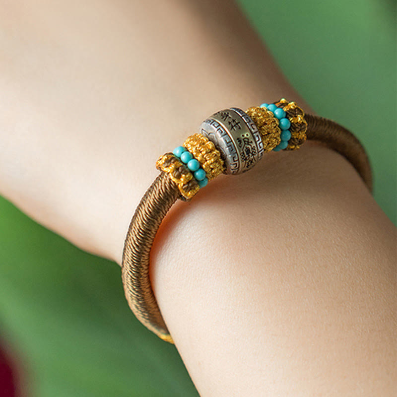 Nimara Ritual Handmade Tibetan Amulet King Kong Knot Luck Protection Braided Bracelet