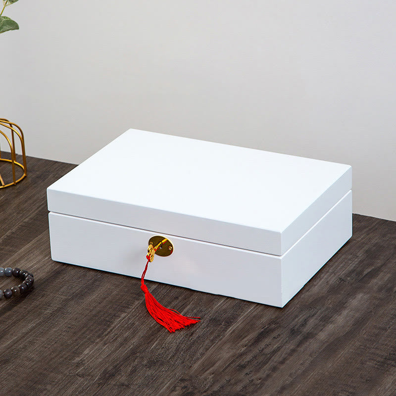 Nimara Ritual Vintage Wooden Jewelry Box Two-Layer Solid Wood Jewelry Storage Box
