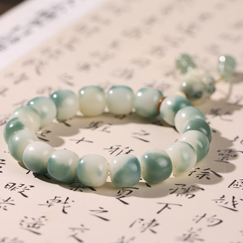 Nimara Ritual Gradient Bodhi Seed Nine Tailed Fox Cat Paw Claw Pine Cone Peace Bracelet