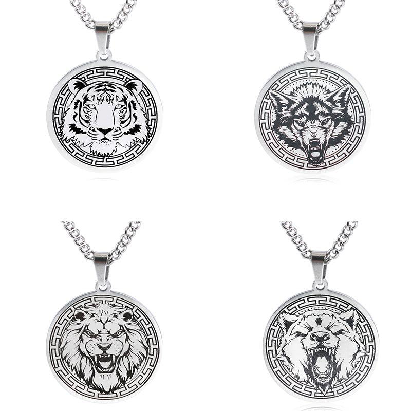 Nimara Ritual Animal Titanium Steel Chain Necklace Protection Pendant