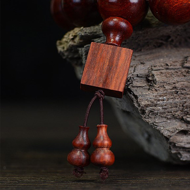Nimara Ritual Tibetan Small Leaf Red Sandalwood Relaxation Bracelet