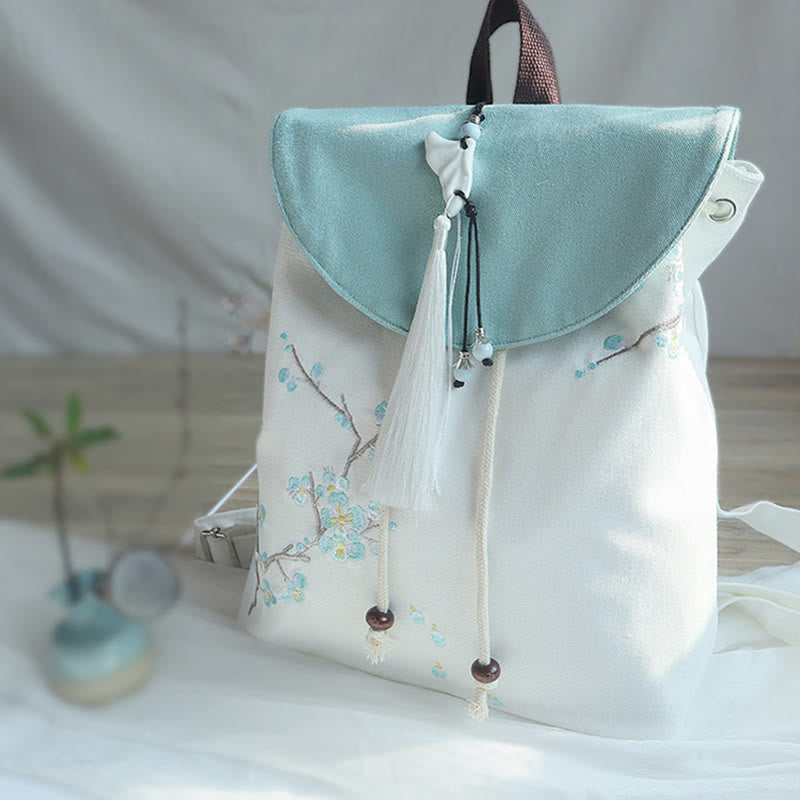 Nimara Ritual Handmade Embroidered Large Capacity Canvas Backpack