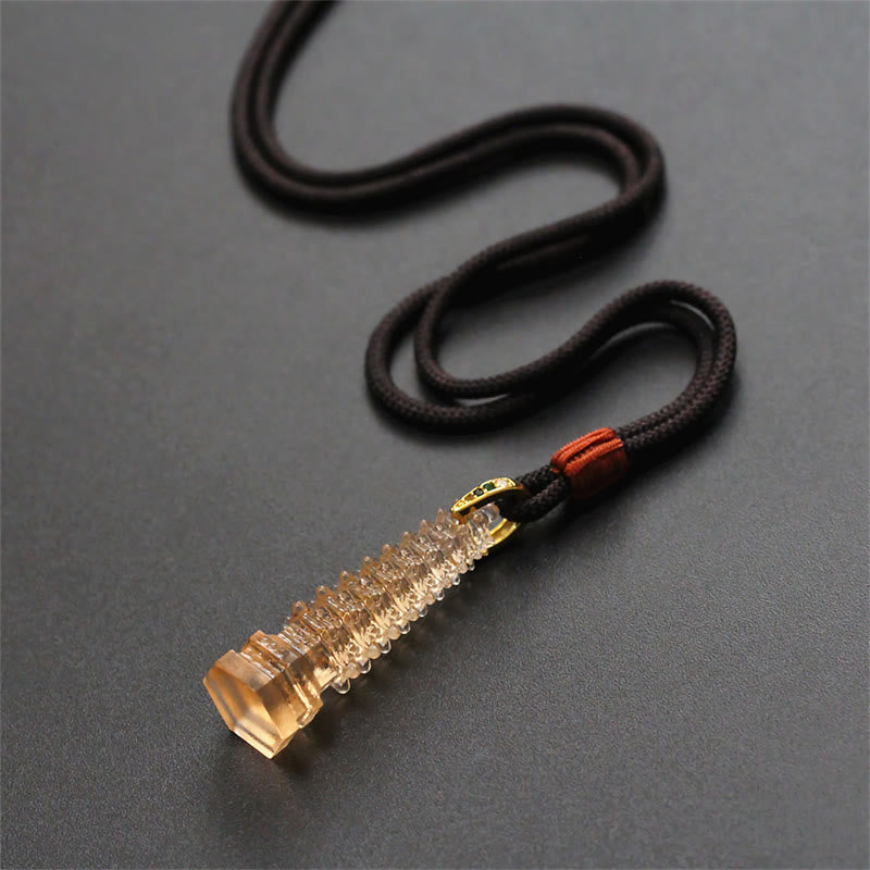 Nimara Ritual Liuli Ancient Pagoda Wisdom Necklace