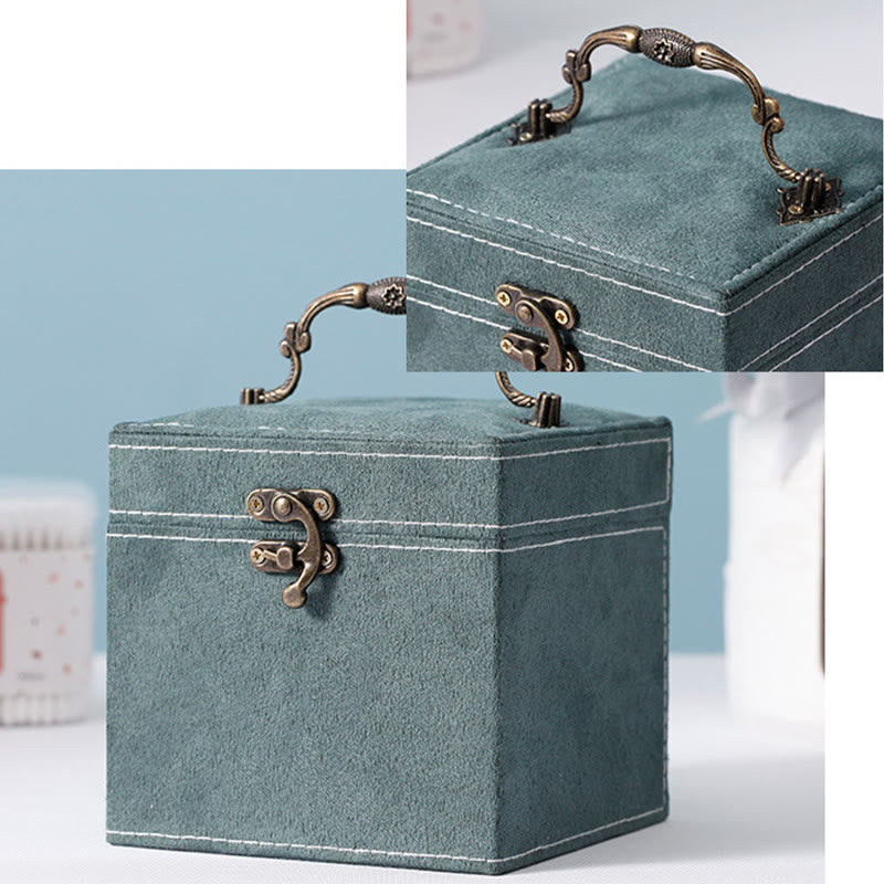 Nimara Ritual Jewelry Box Organizer Three-Layer Jewelry Storage Box Flannel Gift Box