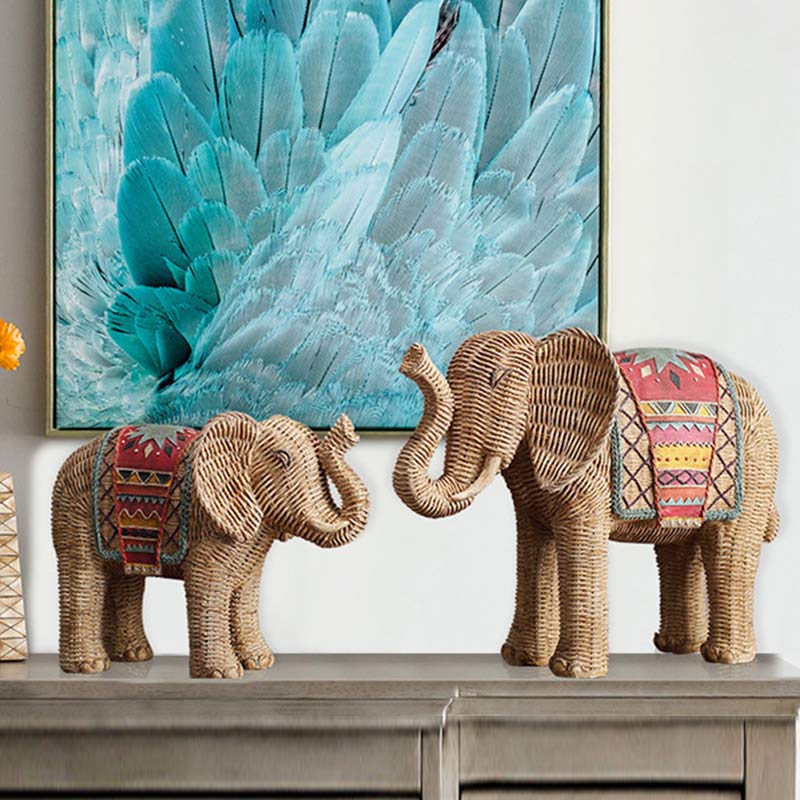 Nimara Ritual Elephant Resin Wisdom Wealth Home Decoration