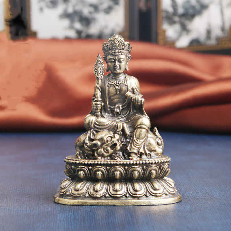 Nimara Ritual Manjusri Bodhisattva Serenity Copper Statue Decoration