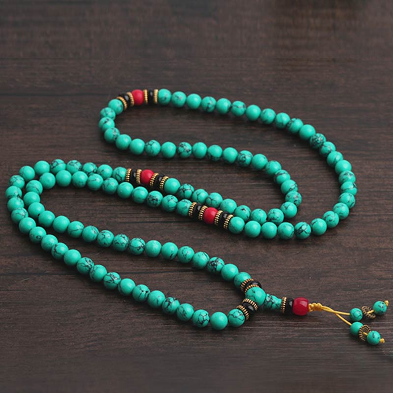 Nimara Ritual Tibetan Turquoise Healing Mala Bracelet