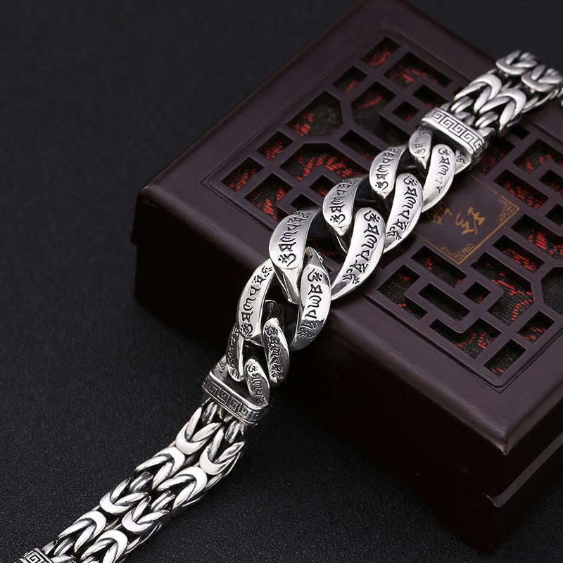 Nimara Ritual Om Mani Padme Hum Engraved Peace Purity Bracelet