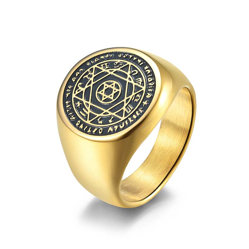 Nimara Ritual 12 Constellations of the Zodiac Star of David Protection Ring