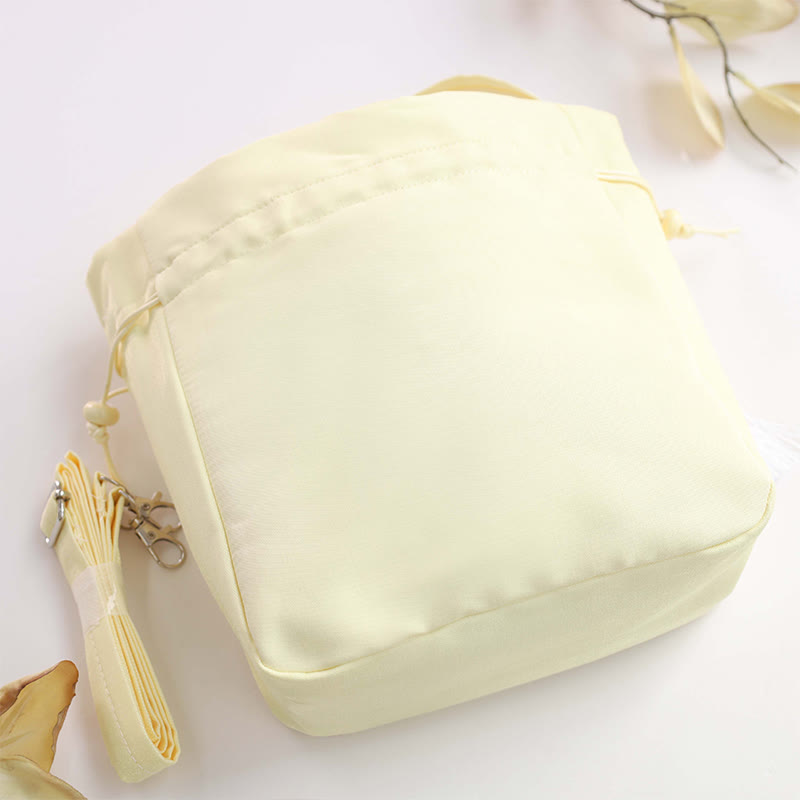 Nimara Ritual Embroidered Osmanthus Peony Grape Cat Cotton Linen Tote Crossbody Bag Shoulder Bag Handbag