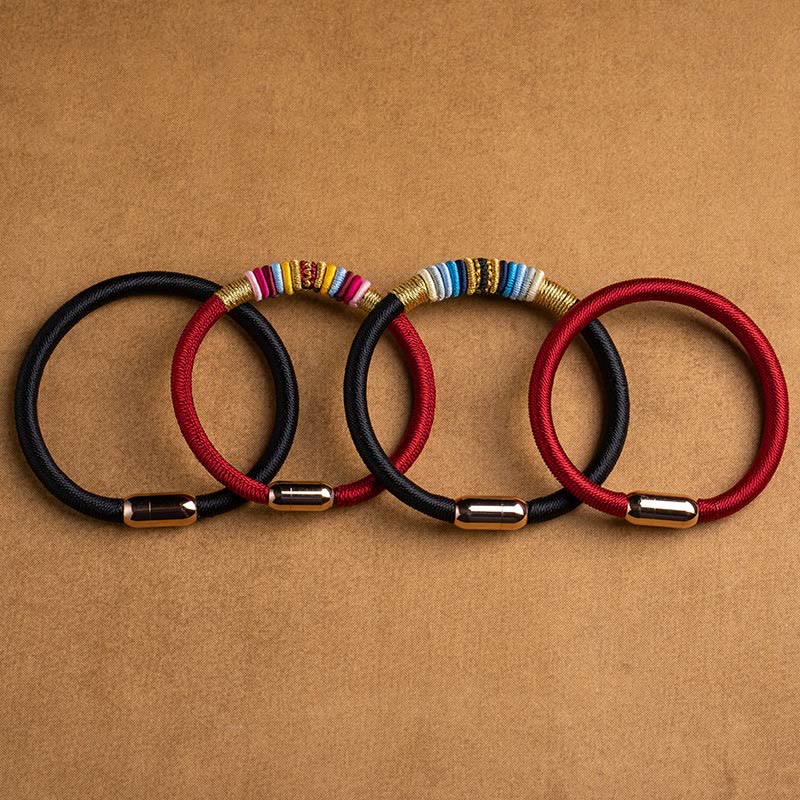 Nimara Ritual Tibetan Handmade King Kong Knot Protection Magnetic Buckle Braided Bracelet
