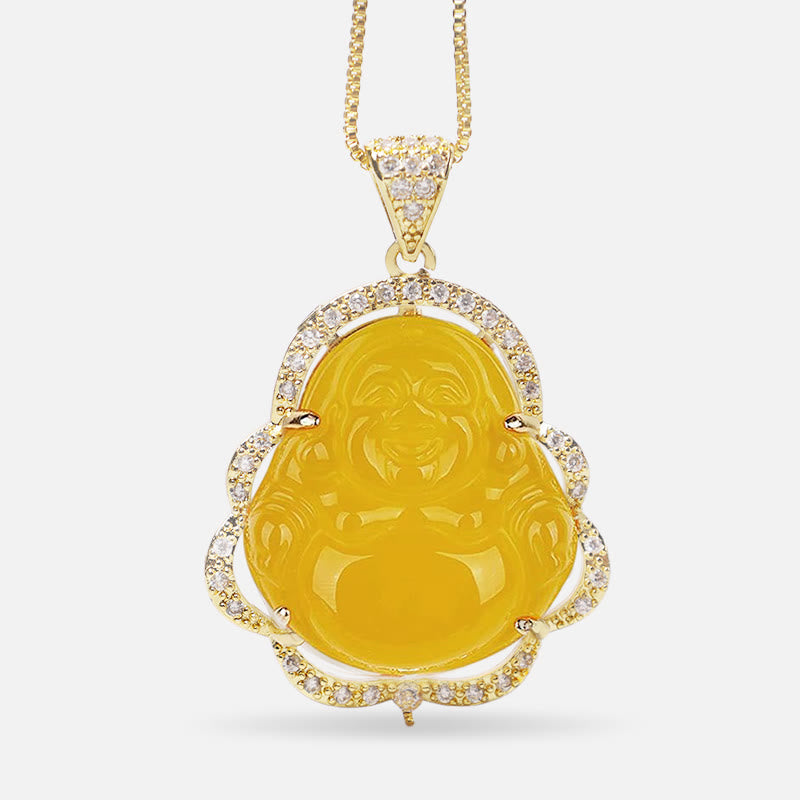Nimara Ritual Good Luck Laughing Buddha Necklace