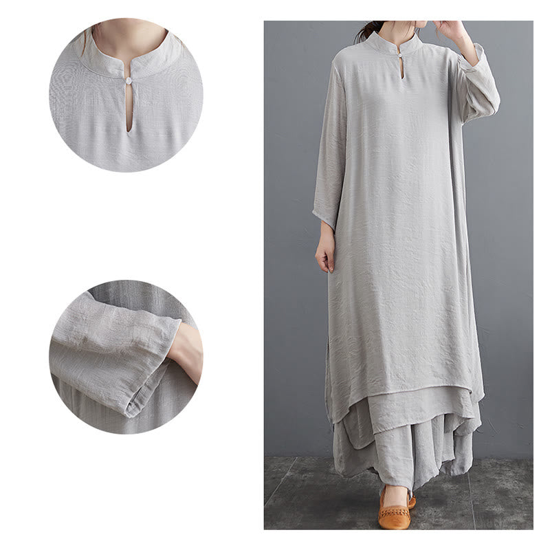 Nimara Ritual Simple Pattern Meditation Prayer Spiritual Zen Practice Yoga Clothing Women's Set