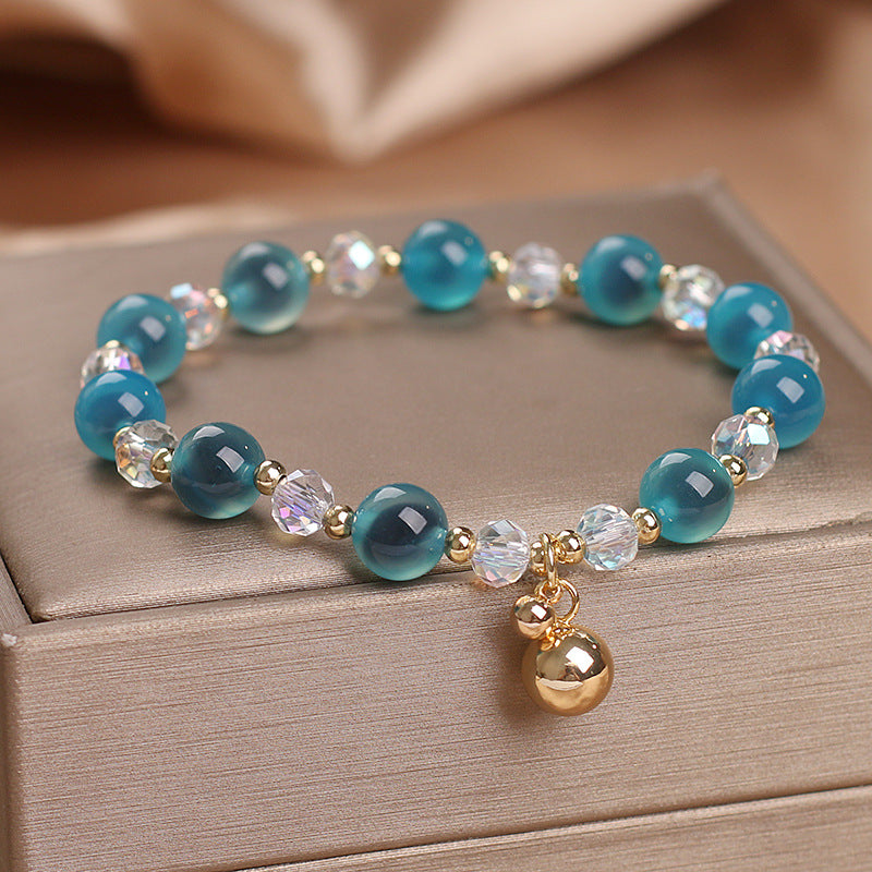 Nimara Ritual Candy Agate Healing Harmony Bead Charm Bracelet