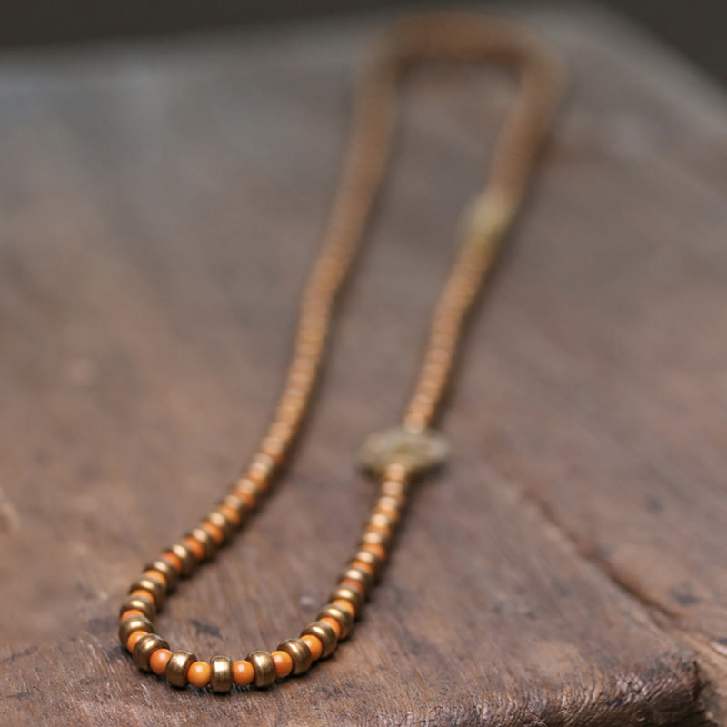 Nimara Ritual Retro Olive Pit Copper Wealth Bracelet