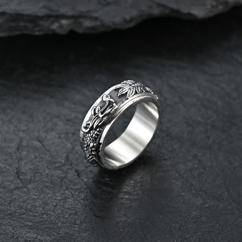 Nimara Ritual Dragon Titanium Steel Stimulation Rotatable Ring