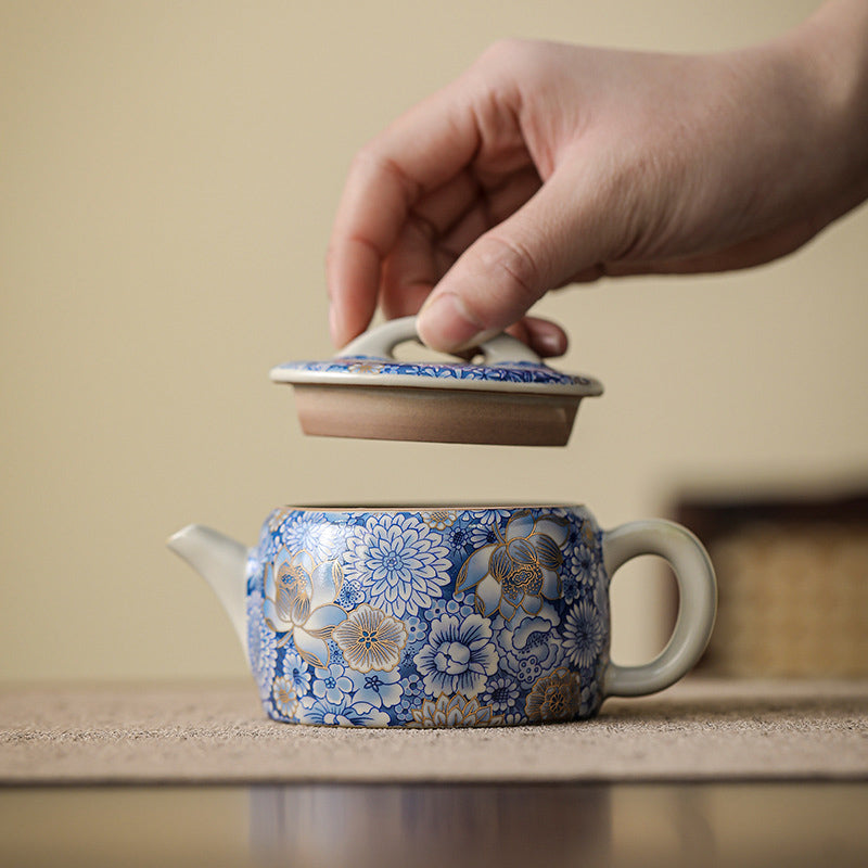 Nimara Ritual Lotus Chrysanthemum Plum Blossom Flower Teacup Kung Fu Tea Cup Teapot
