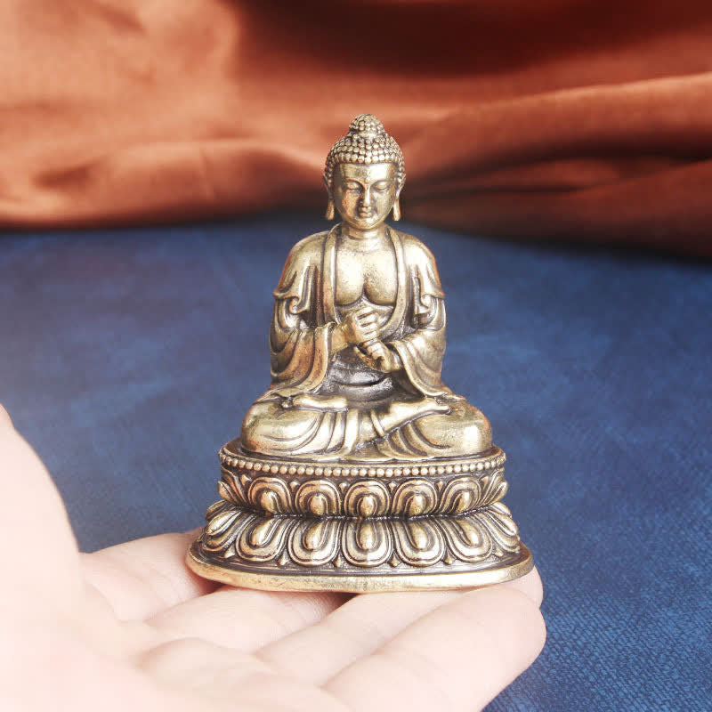 Nimara Ritual Tathagata Buddha Serenity Copper Statue Decoration