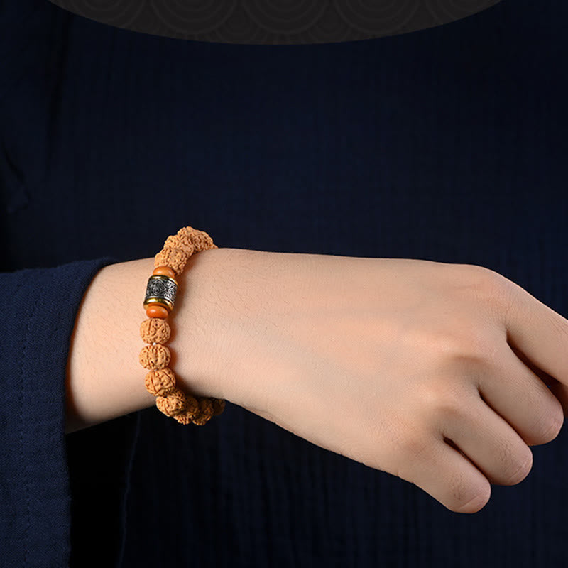 Nimara Ritual Tibet Rudraksha Bodhi Seed Wealth Auspiciousness Bracelet
