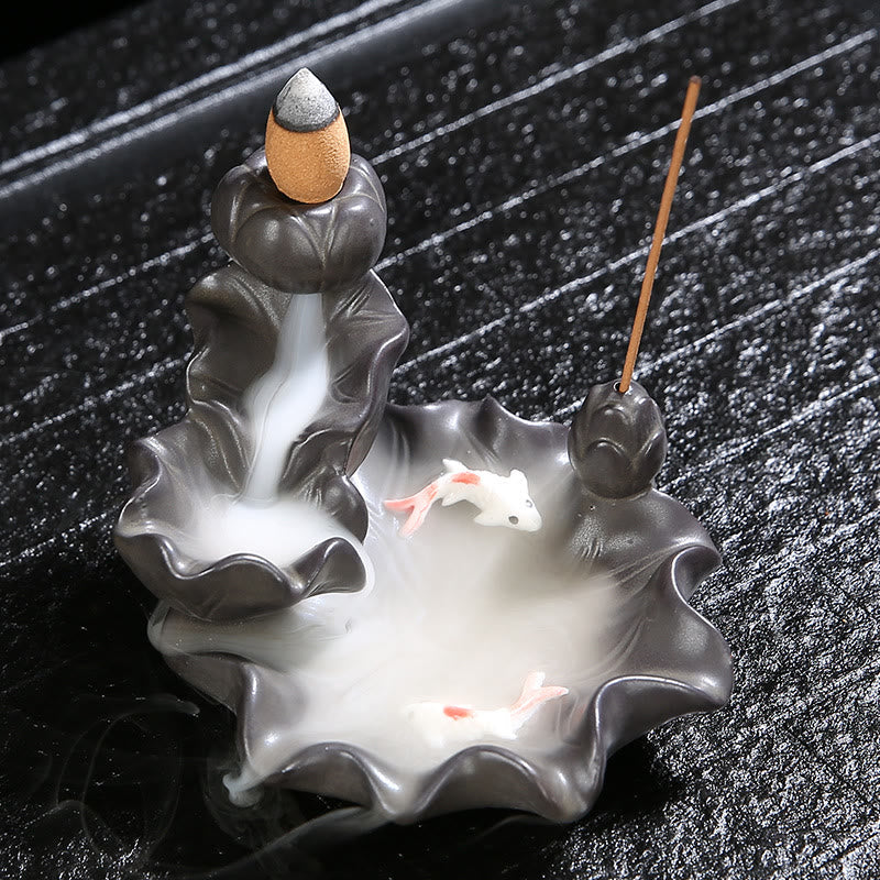 Nimara Ritual Koi Fish Lucky Incense Burner Decoration