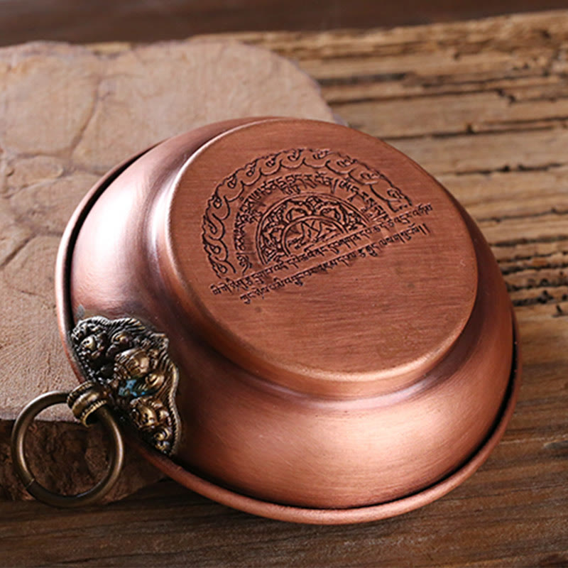 Nimara Ritual Small Copper Prayer Altar Portable Burning Holder Incense Sage Smudging Rituals Use Items