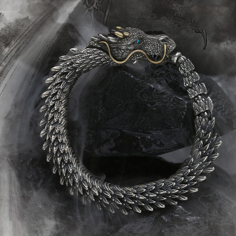 Nimara Ritual Nordic Dragon Handmade Amulet Luck Protection Chain Bracelet