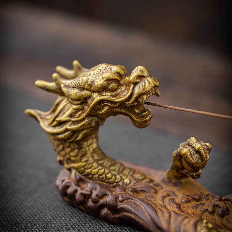Nimara Ritual Dragon Protection Ceramic Stick Incense Burner Decoration