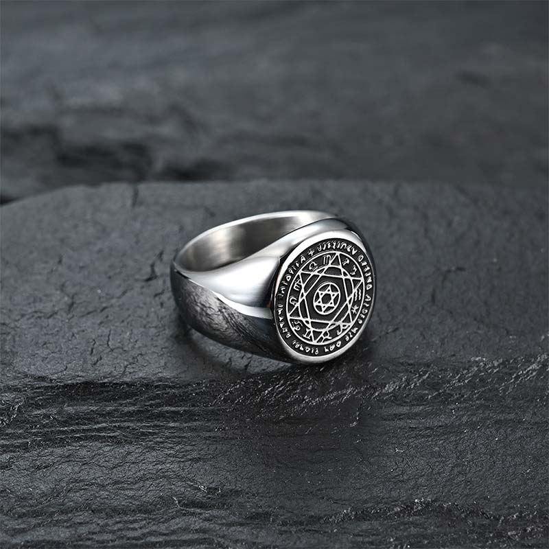 Nimara Ritual 12 Constellations of the Zodiac Star of David Protection Ring