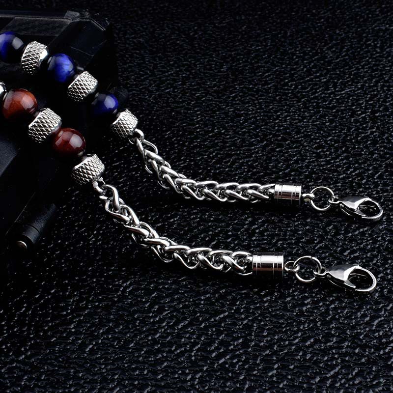 Nimara Ritual Black Onyx Tiger Eye Bead Courage Bracelet