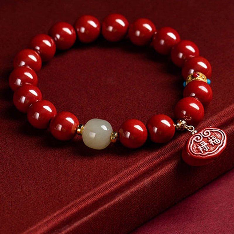 Nimara Ritual Cinnabar Jade Healing Protection Charm Bracelet