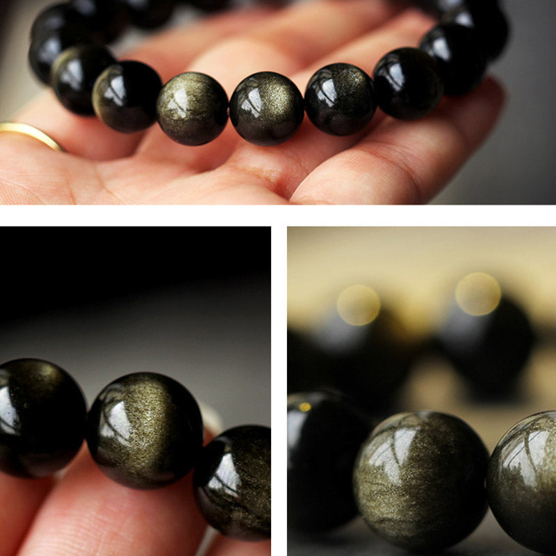 Nimara Ritual Chinese Zodiac Natal Buddha Obsidian Purification Bracelet